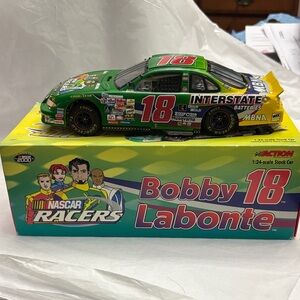 1:24 Bobby Labonte No.18 NASCAR Racers (cartoon)   Die-Cast NASCAR Car/Coin Bank